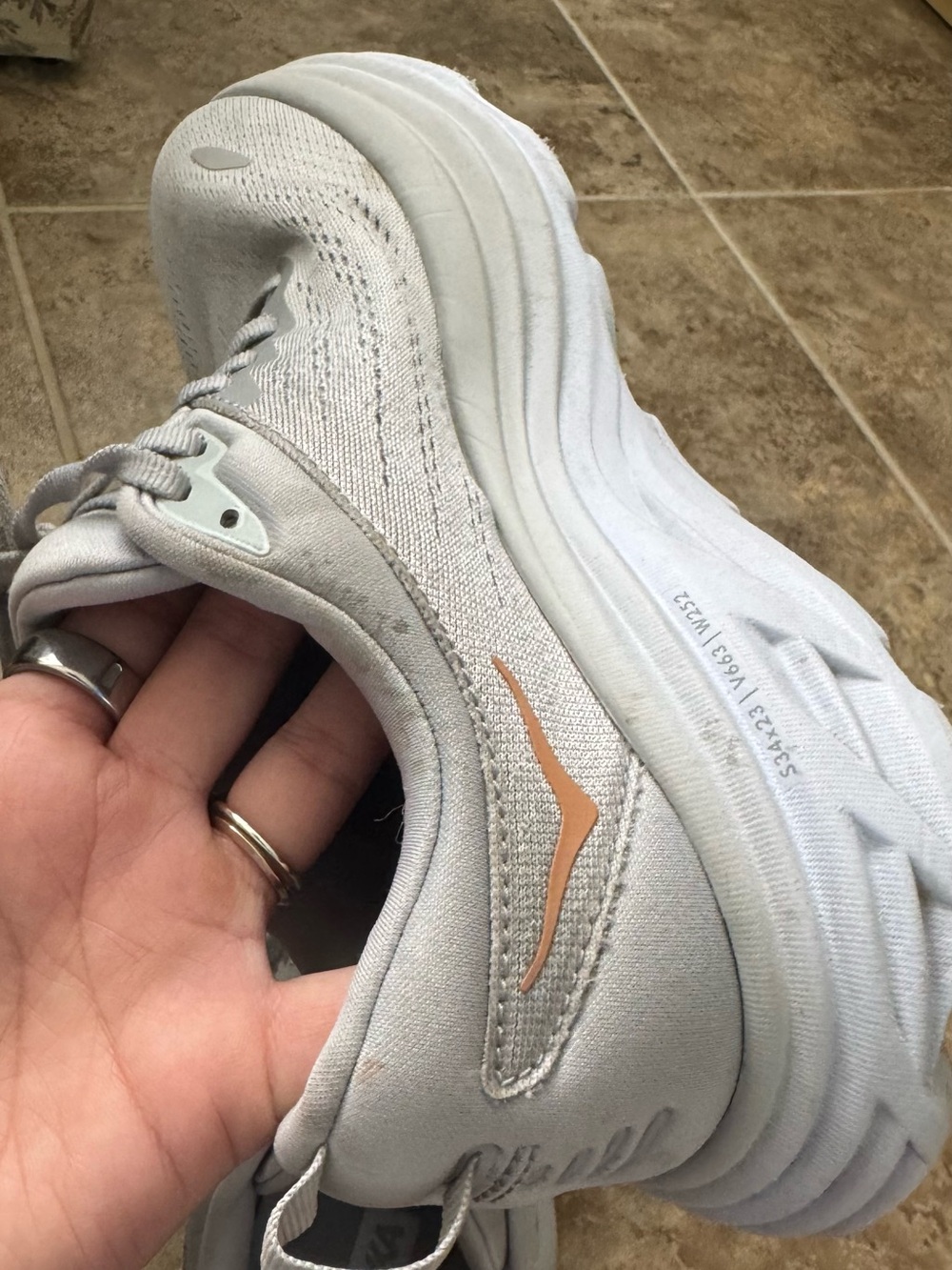 Women’s HOKA Bondi Wide Athletic Shoes - Picture 6 of 6